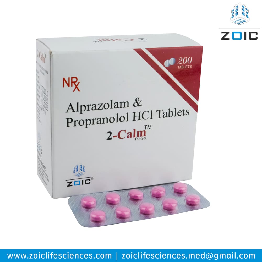 Propranolol Hydrochloride 20mg +Alprazolam 0.25mg