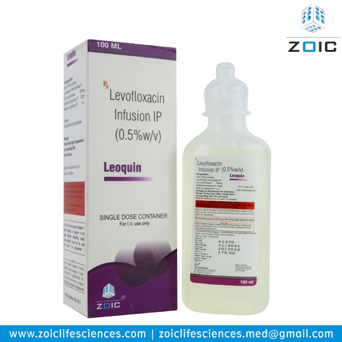 Levofloxacin IP 500mg+ Dextrose anhydrous IP 5gm Infusion